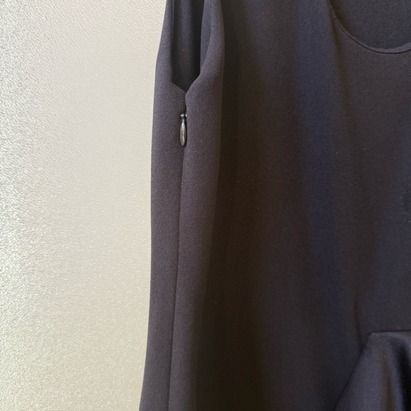 SOLACE LONDON Naya Satin Side Asymmetric Ruffle Maxi Dress Black Sz XS - Picture 4 of 11